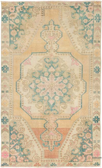 Alfombra Vintage Turca Anudada a Mano - 134 cm x 217 cm