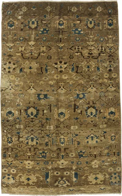 Vintage Turkish Hand-Knotted Rug - 4' 5" x 6' 11" (53" x 83")