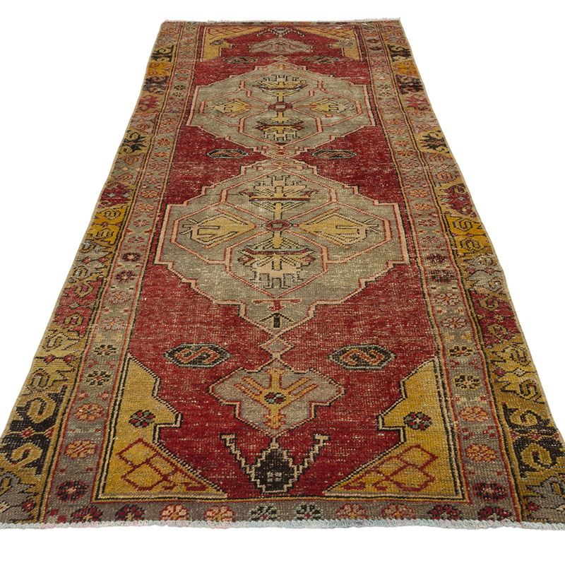 Vintage Turkish Hand-Knotted Runner - 3' 1" x 8'  (37" x 96") - K0084292