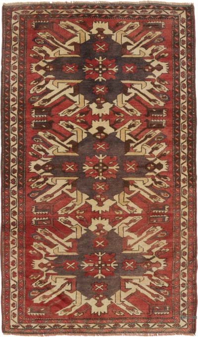 Alfombra Vintage Turca Anudada a Mano - 111 cm x 184 cm