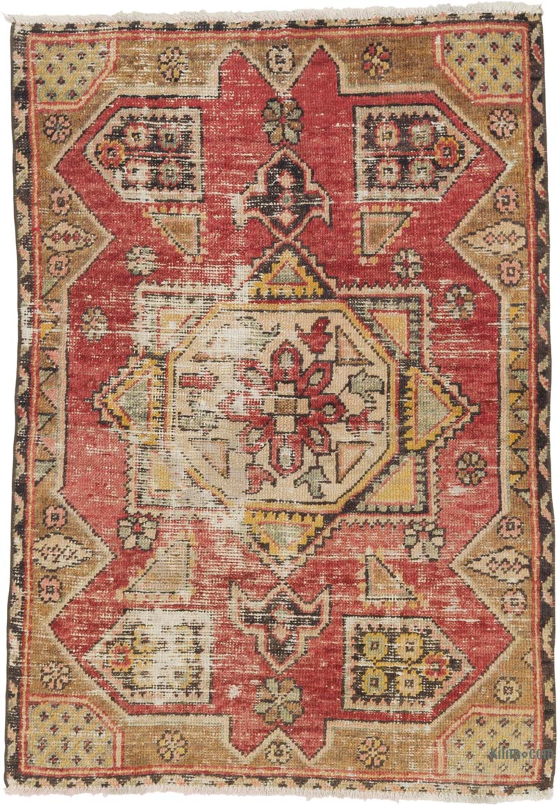 Vintage Turkish Hand-Knotted Rug - 3' 7" x 4' 11" (43" x 59") - K0084300