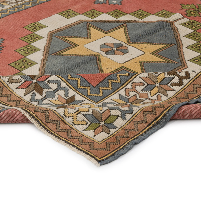 Alfombra Vintage Turca Anudada a Mano - 172 cm x 182 cm - K0084302