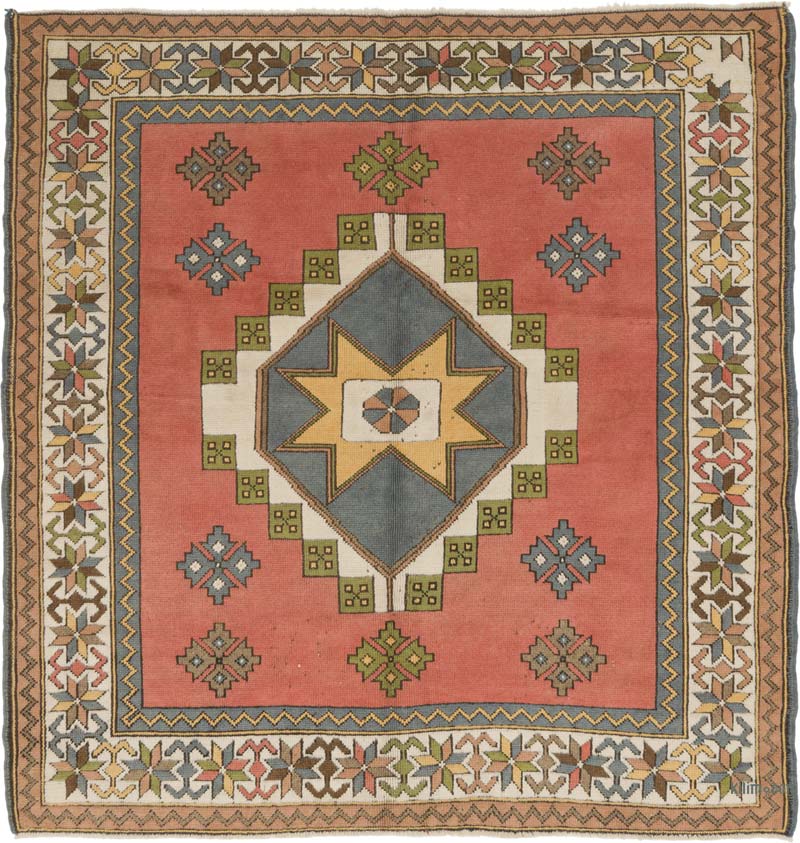 Alfombra Vintage Turca Anudada a Mano - 172 cm x 182 cm - K0084302