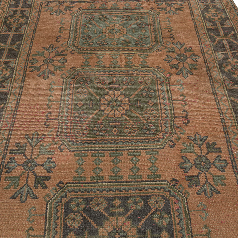 Alfombra Vintage Turca Anudada a Mano - 147 cm x 230 cm - K0084304