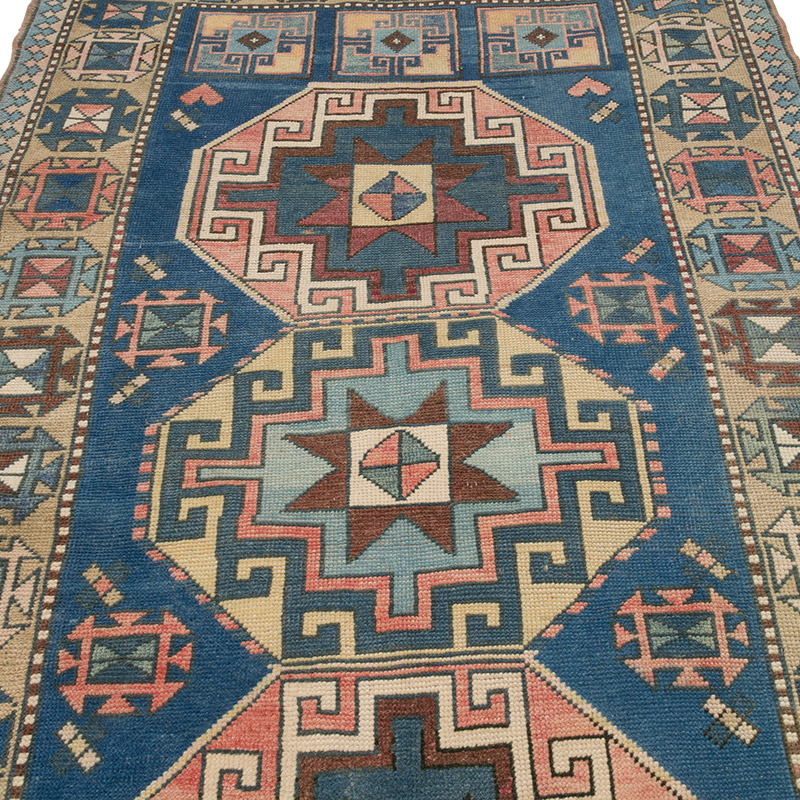 Alfombra Vintage Turca Anudada a Mano - 135 cm x 233 cm - K0084305
