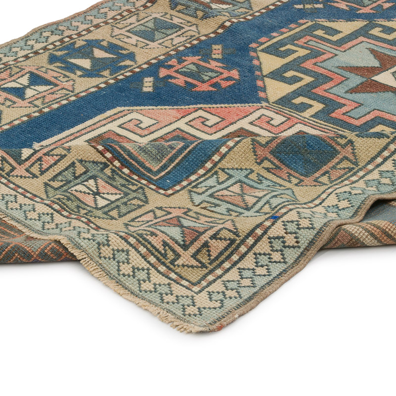 Alfombra Vintage Turca Anudada a Mano - 135 cm x 233 cm - K0084305