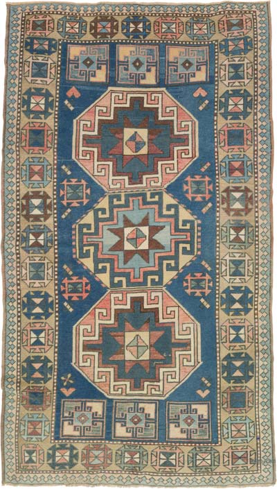 Vintage Turkish Hand-Knotted Rug - 4' 5" x 7' 8" (53" x 92")