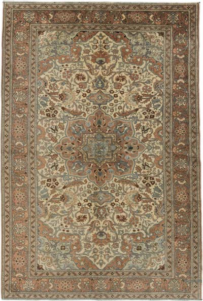 Vintage Turkish Hand-Knotted Rug - 5'  x 7' 5" (60" x 89")