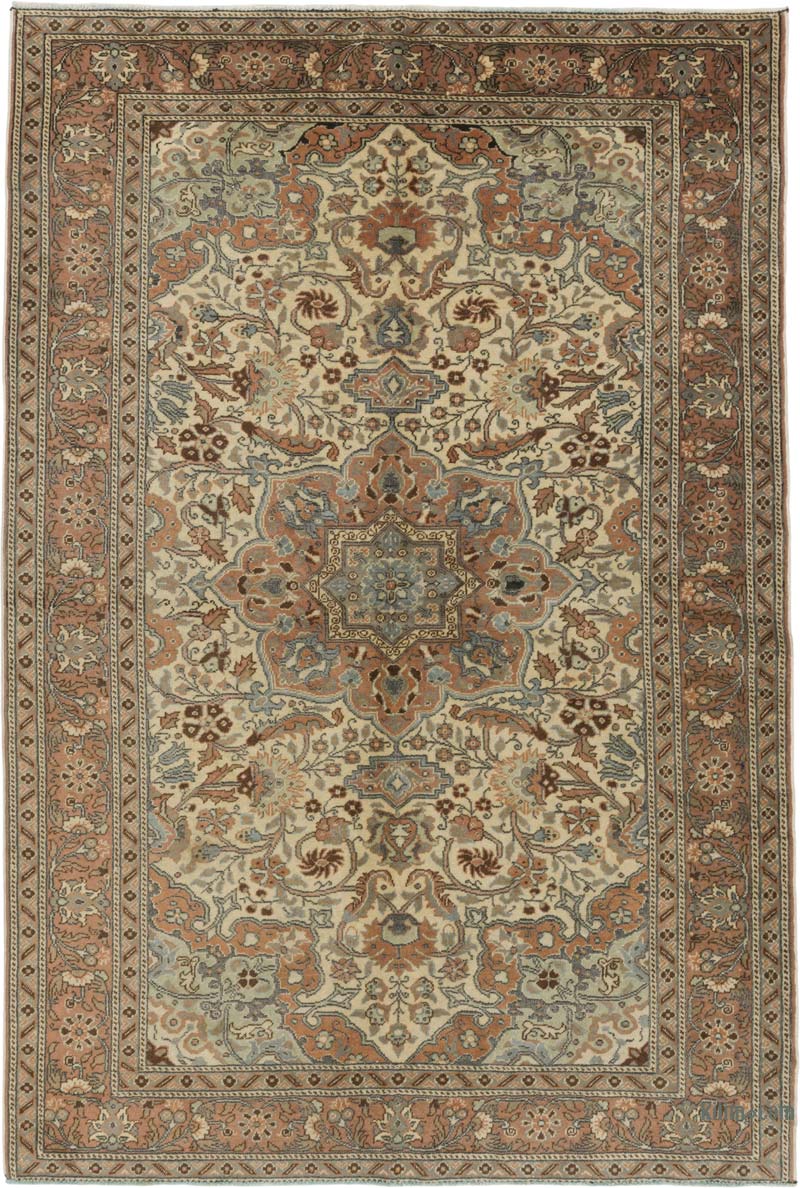 Alfombra Vintage Turca Anudada a Mano - 153 cm x 226 cm - K0084307