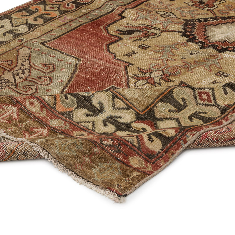 Alfombra Vintage Turca Anudada a Mano - 134 cm x 240 cm - K0084309