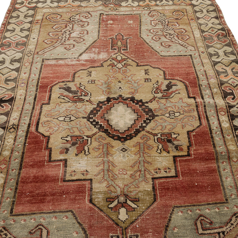Alfombra Vintage Turca Anudada a Mano - 134 cm x 240 cm - K0084309