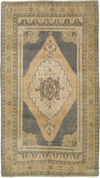Vintage Turkish Hand-Knotted Rug - 5' 1" x 9'  (61" x 108")