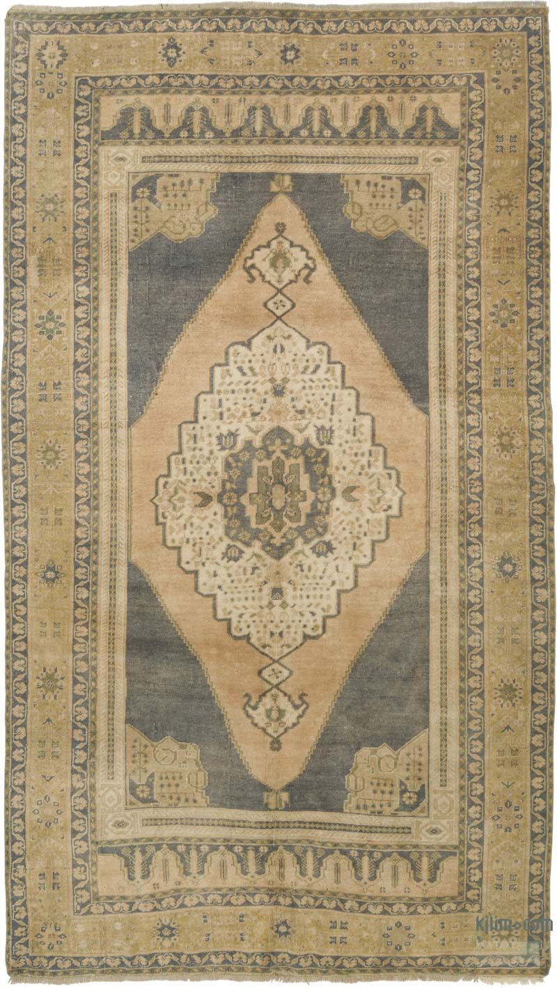 Vintage Turkish Hand-Knotted Rug - 5' 1" x 9'  (61" x 108") - K0084312