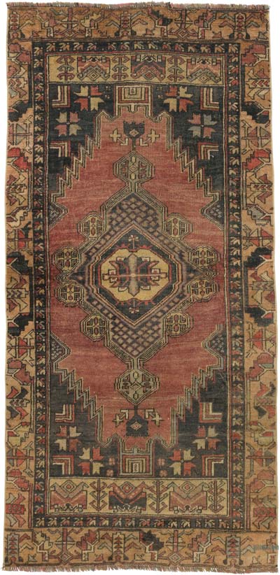 Vintage Turkish Hand-Knotted Rug - 3' 6" x 7' 1" (42" x 85")