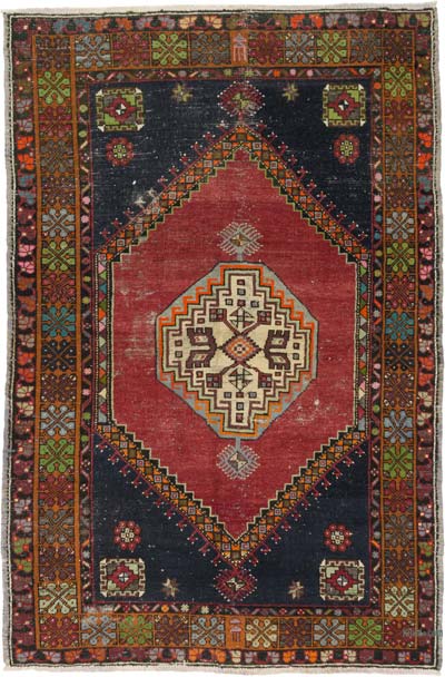 Vintage Turkish Hand-Knotted Rug - 4' 4" x 6' 8" (52" x 80")