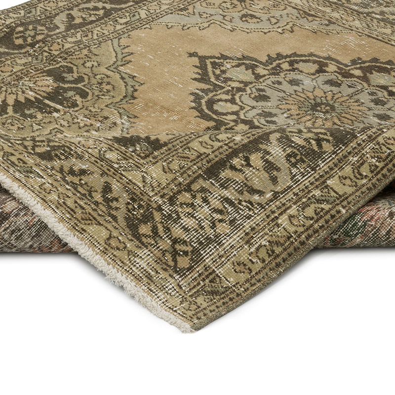 Alfombra Vintage Turca Anudada a Mano - 138 cm x 144 cm - K0084318