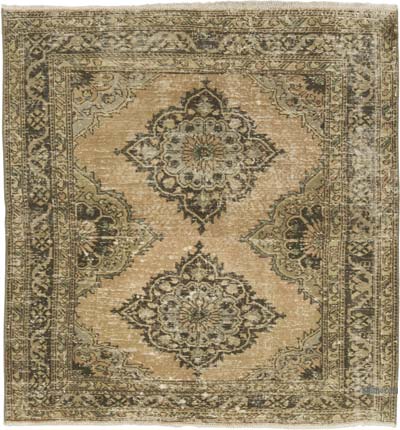 Alfombra Vintage Turca Anudada a Mano - 138 cm x 144 cm
