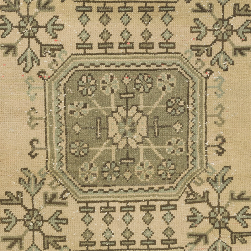 Alfombra Vintage Turca Anudada a Mano - 133 cm x 234 cm - K0084321