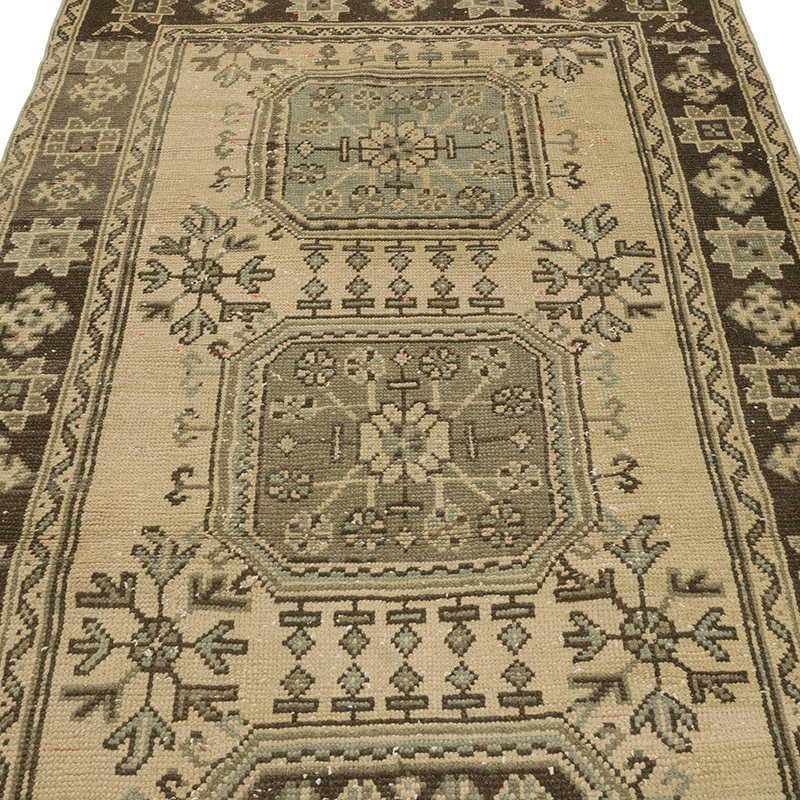 Alfombra Vintage Turca Anudada a Mano - 133 cm x 234 cm - K0084321