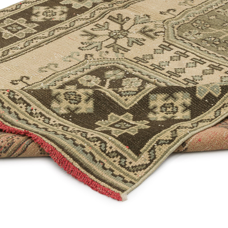 Alfombra Vintage Turca Anudada a Mano - 133 cm x 234 cm - K0084321