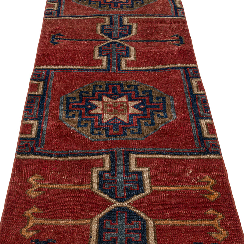 Vintage Turkish Hand-Knotted Runner - 2' 7" x 13' 6" (31" x 162") - K0084324