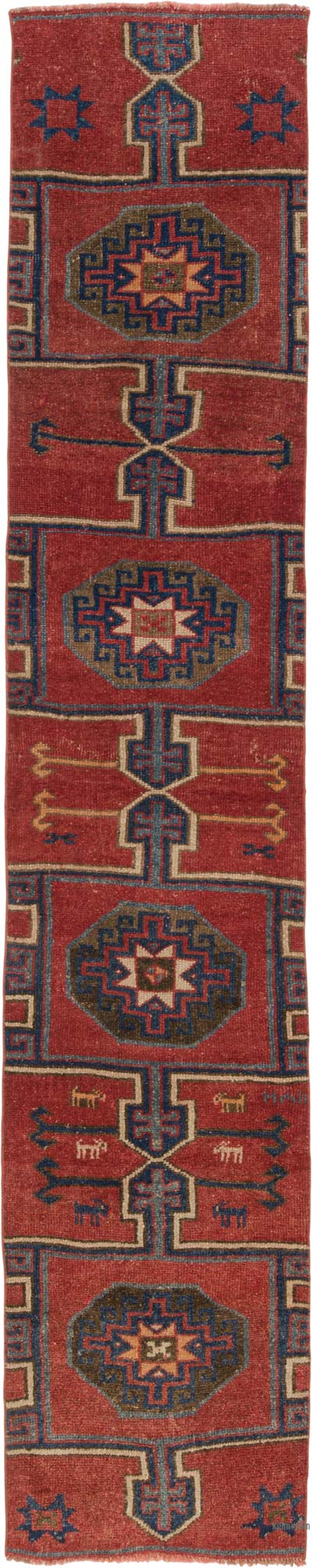 Vintage Turkish Hand-Knotted Runner - 2' 7" x 13' 6" (31" x 162")