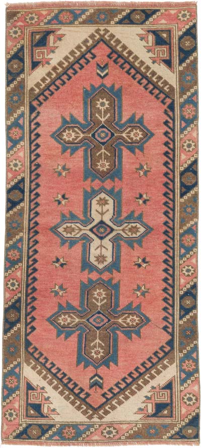Vintage Turkish Hand-Knotted Rug - 2' 5" x 5' 3" (29" x 63")