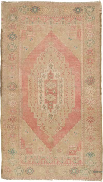 Alfombra Vintage Turca Anudada a Mano - 150 cm x 264 cm