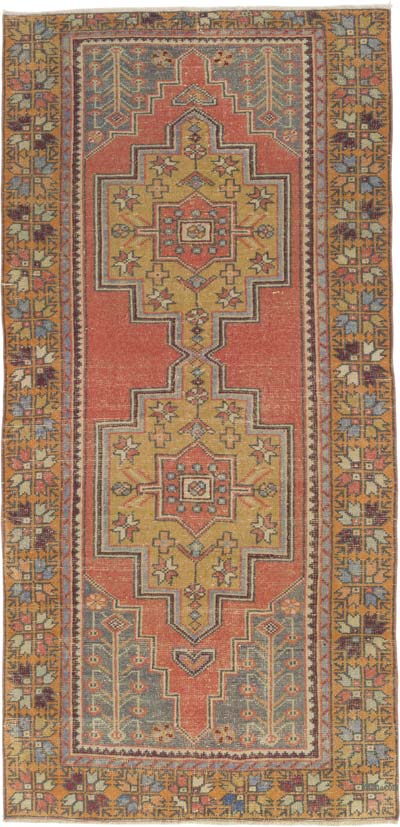 El Dokuma Vintage Hali - 123 cm x 255 cm