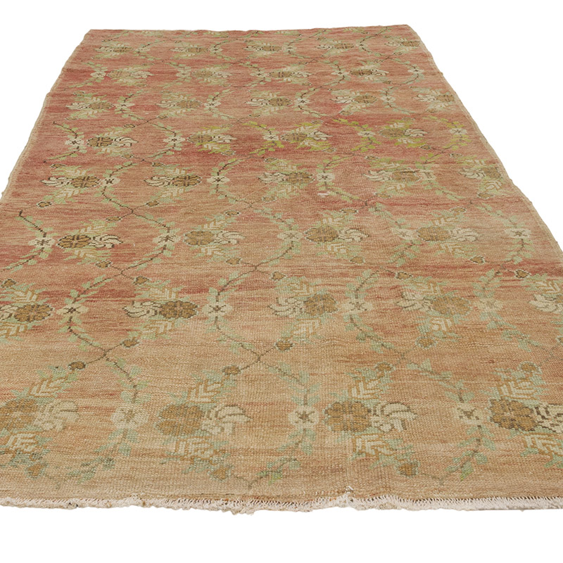 Alfombra Vintage Turca Anudada a Mano - 139 cm x 280 cm - K0084334