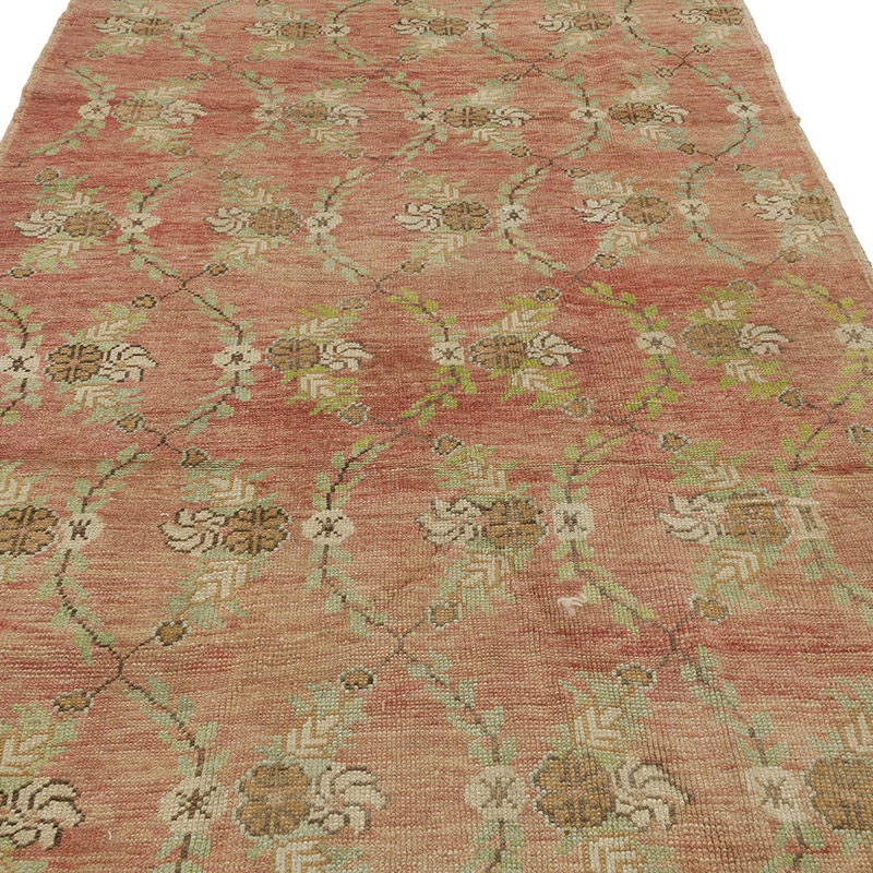 Alfombra Vintage Turca Anudada a Mano - 139 cm x 280 cm - K0084334