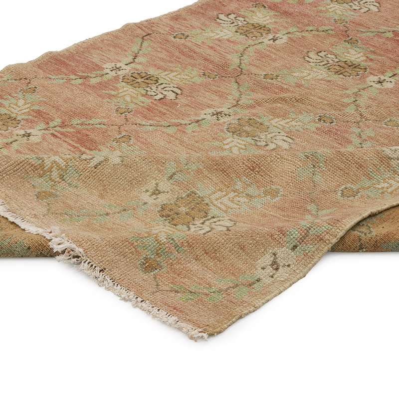 Alfombra Vintage Turca Anudada a Mano - 139 cm x 280 cm - K0084334
