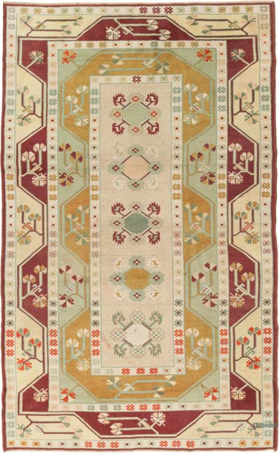 Vintage Turkish Hand-Knotted Rug - 4' 10" x 7' 10" (58" x 94")
