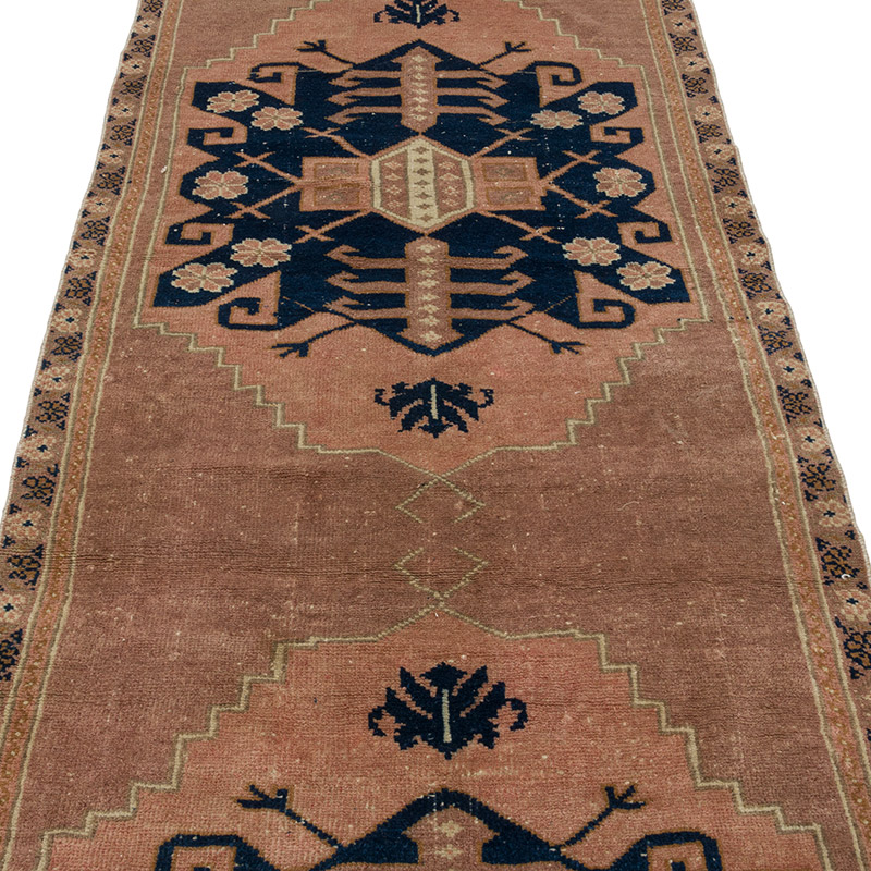Vintage Turkish Hand-Knotted Runner - 3' 4" x 10' 2" (40" x 122") - K0084345
