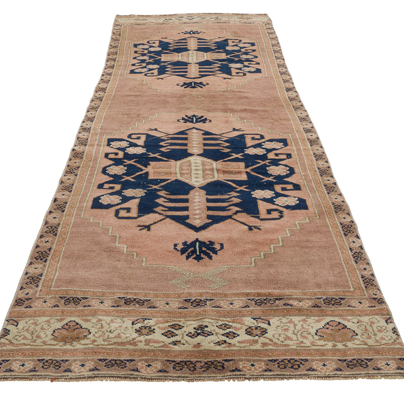 Vintage Turkish Hand-Knotted Runner - 3' 4" x 10' 2" (40" x 122") - K0084345