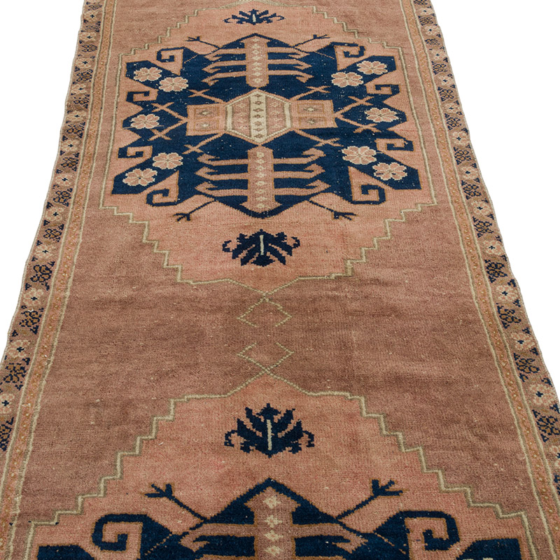 Vintage Turkish Hand-Knotted Runner - 3' 4" x 10' 2" (40" x 122") - K0084345
