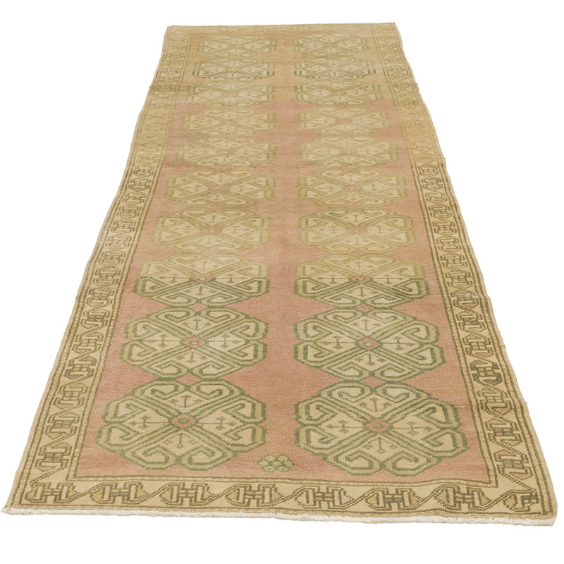 Pasillo Vintage Turco Anudado a Mano - 82 cm x 264 cm - K0084346