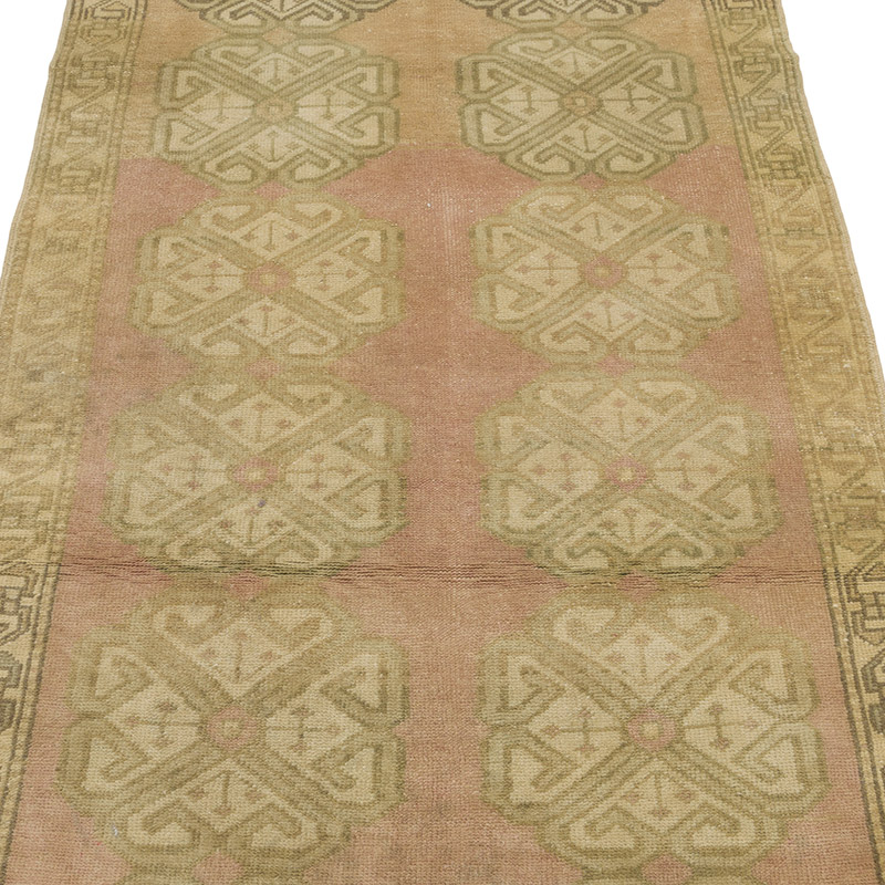 Pasillo Vintage Turco Anudado a Mano - 82 cm x 264 cm - K0084346