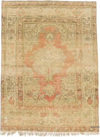Vintage Turkish Hand-Knotted Rug - 3' 8" x 4' 10" (44" x 58")