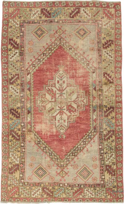 Vintage Turkish Hand-Knotted Rug - 3' 6" x 5' 8" (42" x 68")