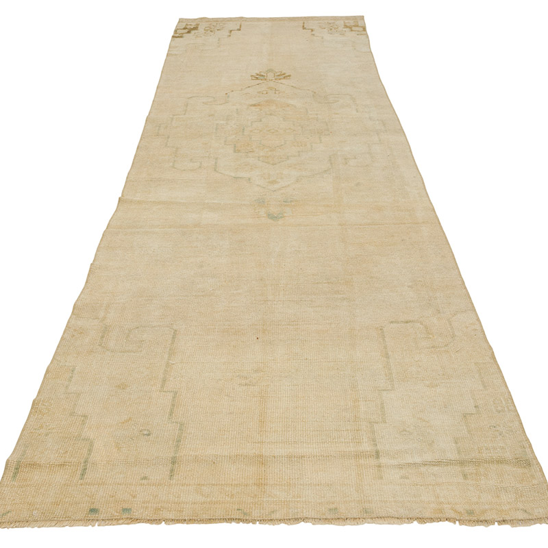 Vintage Turkish Hand-Knotted Runner - 3' 1" x 11' 2" (37" x 134") - K0084351