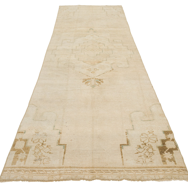 Vintage Turkish Hand-Knotted Runner - 3' 1" x 11' 2" (37" x 134") - K0084351