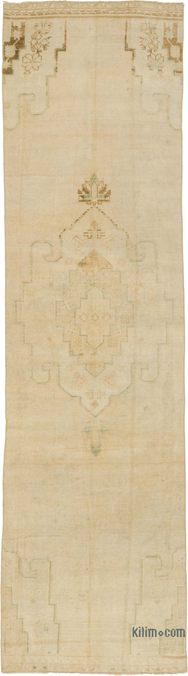 Vintage Turkish Hand-Knotted Runner - 3' 1" x 11' 2" (37" x 134") - K0084351