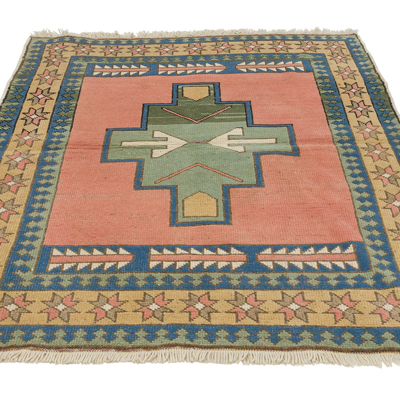 Vintage Turkish Hand-Knotted Rug - 4'  x 5' 1" (48" x 61") - K0084352