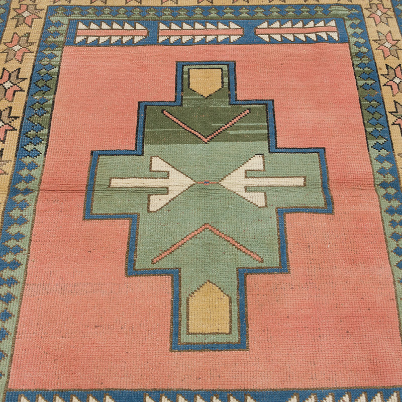 Vintage Turkish Hand-Knotted Rug - 4'  x 5' 1" (48" x 61") - K0084352