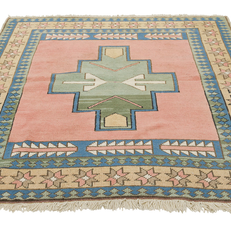 Vintage Turkish Hand-Knotted Rug - 4'  x 5' 1" (48" x 61") - K0084352
