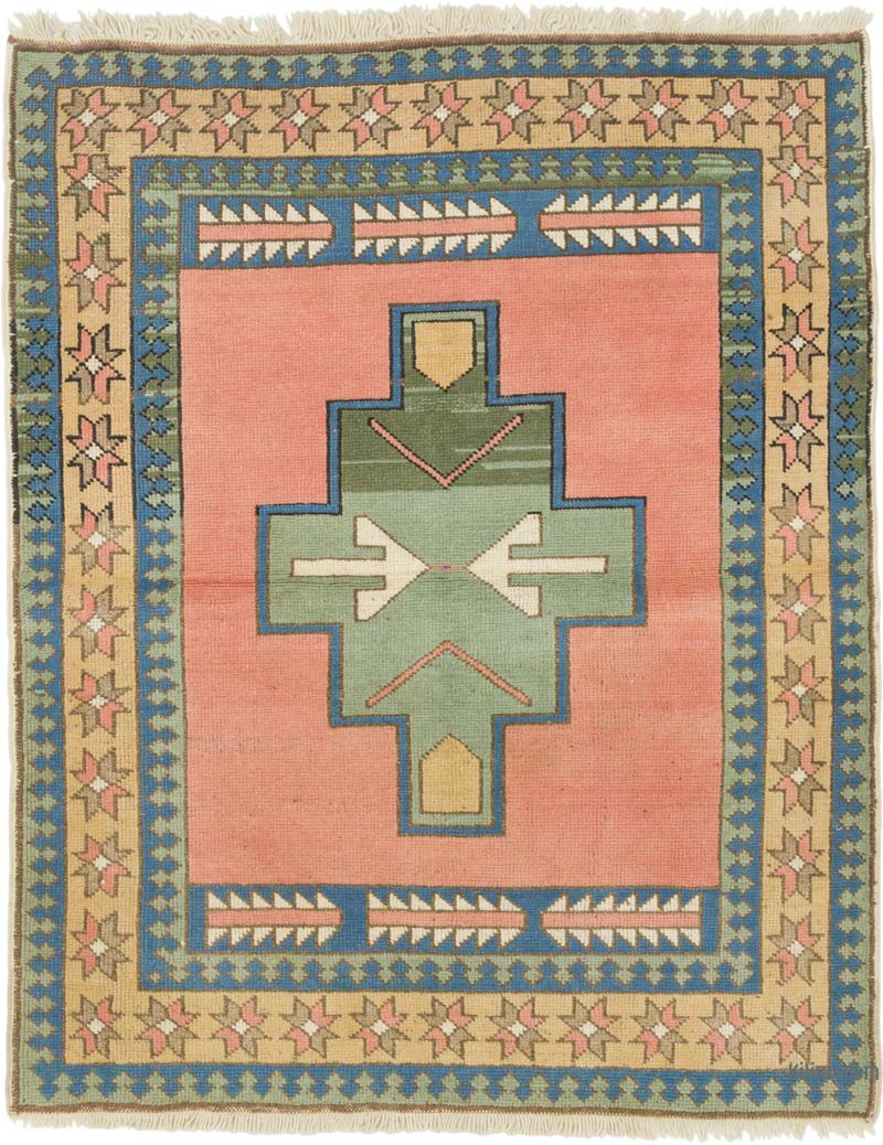 Vintage Turkish Hand-Knotted Rug - 4'  x 5' 1" (48" x 61") - K0084352