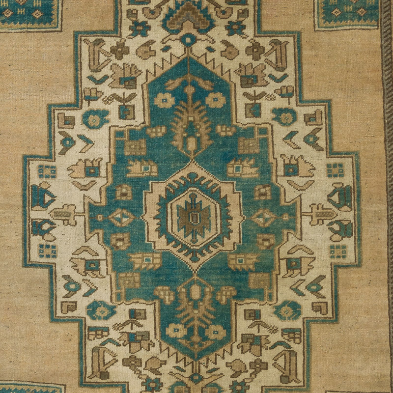 Alfombra Vintage Turca Anudada a Mano - 130 cm x 262 cm - K0084354