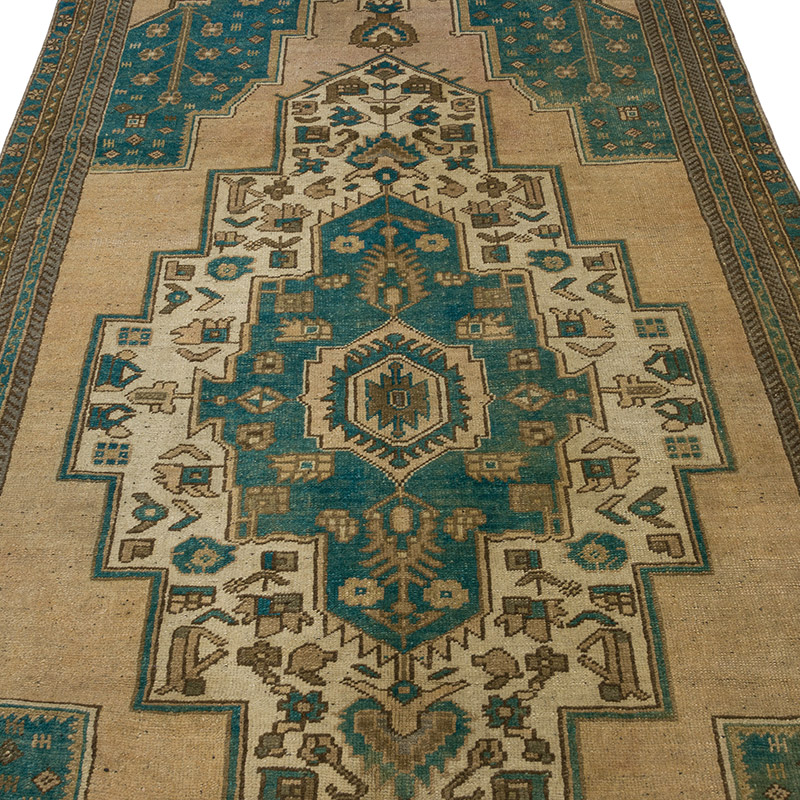 Alfombra Vintage Turca Anudada a Mano - 130 cm x 262 cm - K0084354