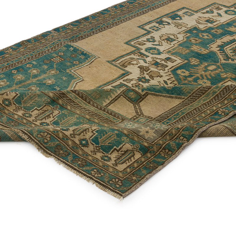 Alfombra Vintage Turca Anudada a Mano - 130 cm x 262 cm - K0084354